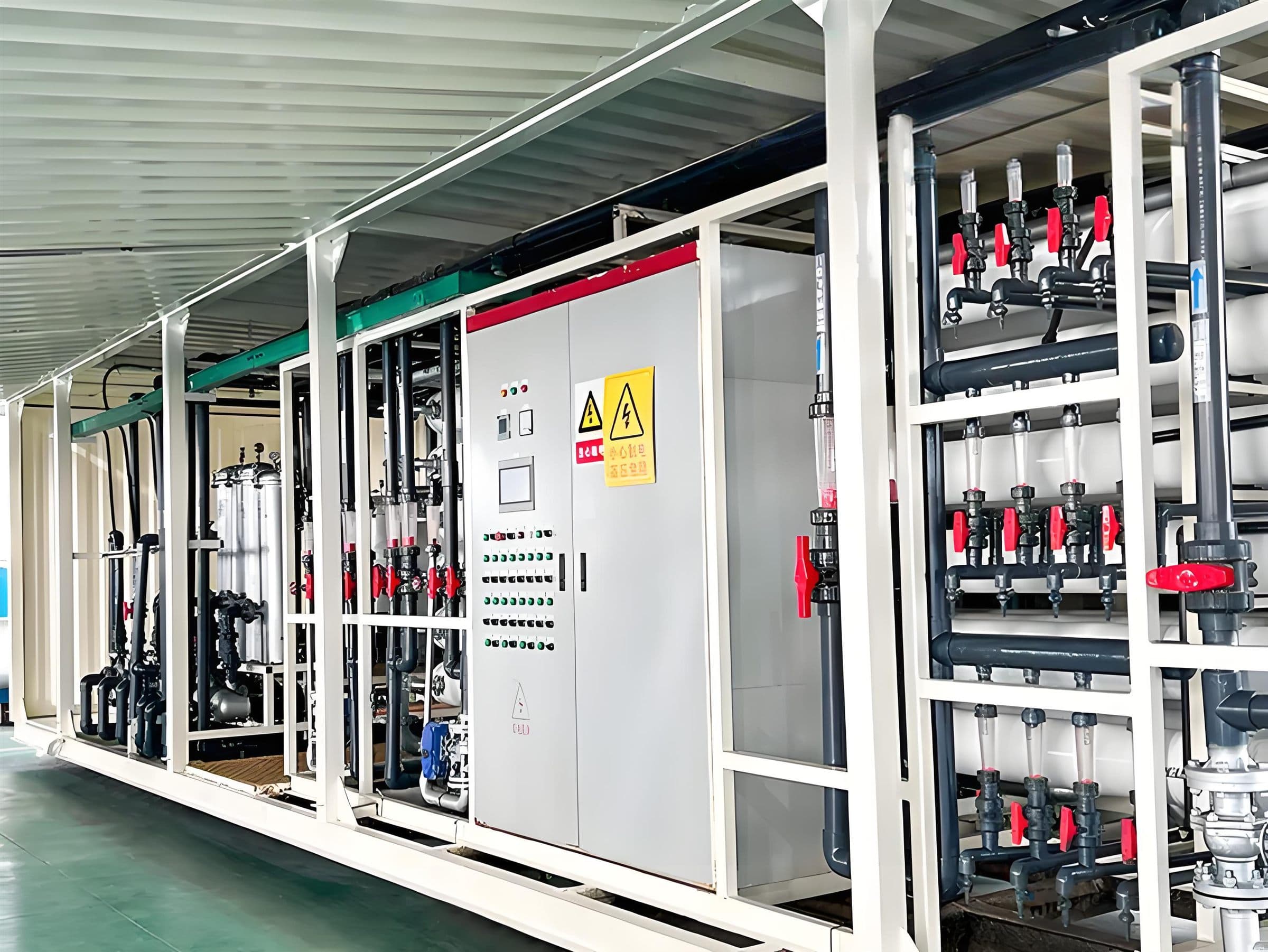 Containerized industrial RO system for process-water production