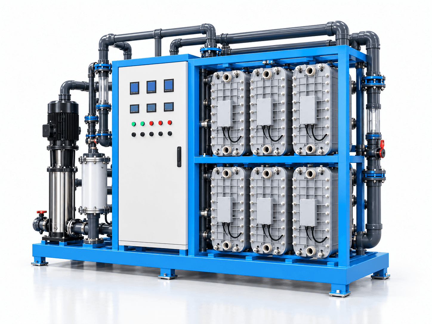 Factory-assembled industrial EDI water treatment system