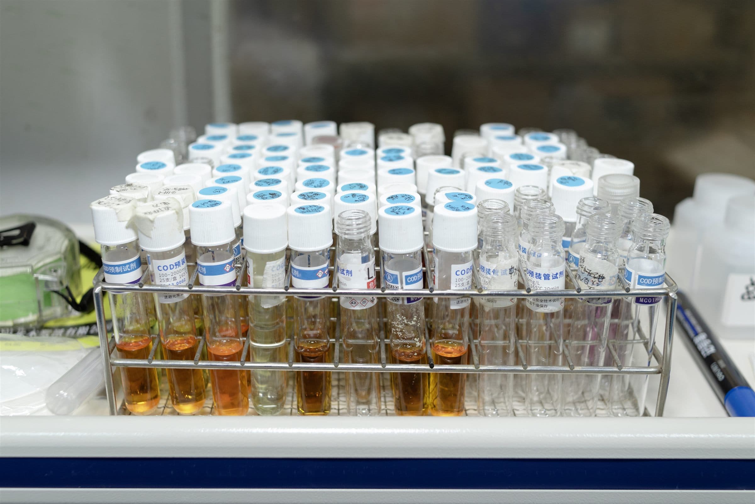 Water-analysis samples used during engineering review